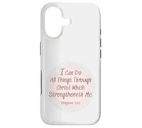 Carcasa para iPhone 17 Filipenses 4:13 Puedo Hacer Todas Las Cosas a través de Cristo KJV