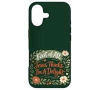 Carcasa para iPhone 17 First of All Jesus Thinks I'm A Delight Christian Floral