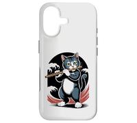Carcasa para iPhone 17 Flauta Gato Música Clásica Flautista Flautista Gatito Flautista