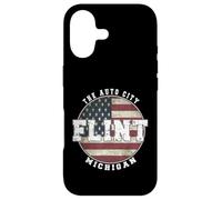Carcasa para iPhone 17 Flint Michigan, Bandera Americana Vintage