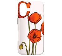 Carcasa para iPhone 17 Flor Floral Amapola Amapolas Flor Silvestre