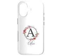Carcasa para iPhone 17 Floral Alice Nombre Flores Nombre Personalizado Alice