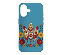 Carcasa para iPhone 17 Floral Boho Plumas Motivos Folk Ornamental Tribal Western