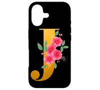 Carcasa para iPhone 17 Floral J Alphabet Cute Initial Monogram Letter J Graphic