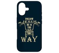 Carcasa para iPhone 17 Follow Jesus He is The Way Christian Motorcycle Gospel Biker