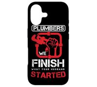Carcasa para iPhone 17 Fontanero Fontanería Acabado Lo Que Su Marido Empezó
