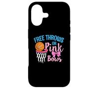 Carcasa para iPhone 17 Free Throws or Pink Bows Gender Reveal Cute Girl tee