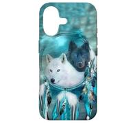 Carcasa para iPhone 17 Funda para teléfono Arctic Tribal Wolf Dream Catcher