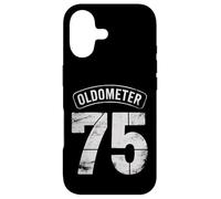 Carcasa para iPhone 17 Funny 75th Birthday Oldometer Odómetro 75 años Old Joke