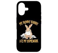 Carcasa para iPhone 17 Funny Ate My Homework Kids Boys Girls Rabbit Lover