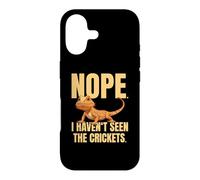 Carcasa para iPhone 17 Funny Bearded Dragon Meme Nope I Haven't Seen The Crickets
