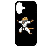 Carcasa para iPhone 17 Funny Bearded Dragons Doing Karate Samurai Ninja Lizard
