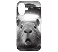 Carcasa para iPhone 17 Funny Capybara Selfie con ovnis