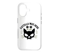 Carcasa para iPhone 17 Funny Cat Monster Horror Lover Humor Catzilla Was Here