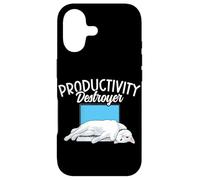 Carcasa para iPhone 17 Funny Cat Productivity Destroyer Dueño de Gato Humor Amante de los Gatos