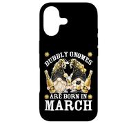Carcasa para iPhone 17 Funny Champagne Birthday Gnomes For Women Are Born In March