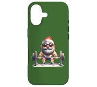 Carcasa para iPhone 17 Funny Christmas In July Santa Keeps Fit with Weightlifting