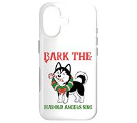 Carcasa para iPhone 17 Funny Christmas Sarcástico Perro ladran los ángeles Harold cantan