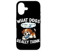 Carcasa para iPhone 17 Funny Dog What Dogs Really Think Ciencia Humor de Perros Amante de los Perros