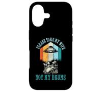 Carcasa para iPhone 17 Funny Drummer Drumming Drum Kit Percussion Wife UFO Aliens
