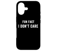 Carcasa para iPhone 17 Funny Fact I Don't Care, Funny Saying Sarcastic Attitude