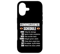 Carcasa para iPhone 17 Funny Fantasy Football Commissioner Schedule Draft Day