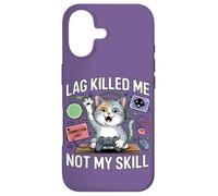 Carcasa para iPhone 17 Funny Gaming Cat Blaming Lag Lindo Felino Controller Design