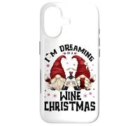 Carcasa para iPhone 17 Funny Gnomes For Wine Lover I`m Dreaming of A Wine Christmas