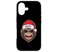 Carcasa para iPhone 17 Funny Gorilla Christmas Santa Hat Sunglasses Holiday Xmas