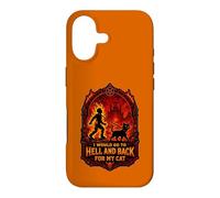 Carcasa para iPhone 17 Funny Halloween I'D IR AL Infierno Y Volver para MI Gato