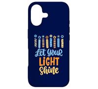 Carcasa para iPhone 17 Funny Hanukkah Let Your Light Shine Menorah Adultos Niños