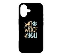 Carcasa para iPhone 17 Funny I Woof You Cute Puppy Pet Lover Sarcástico Animal Cita
