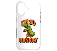 Carcasa para iPhone 17 Funny I'm So Hungry Pizza Tyrannosaurus Rex Dino Dinosaur