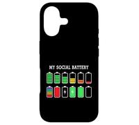 Carcasa para iPhone 17 Funny Introvert Humor Energy Level Graphic Anti Social Fun