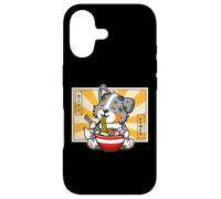 Carcasa para iPhone 17 Funny Kawaii Japanese Ramen Blue Merle Border Collie Lover