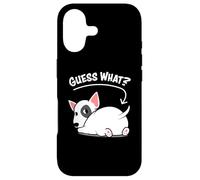 Carcasa para iPhone 17 Funny Kawaii Kids Guess What Bull Terrier Butt Lover