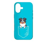 Carcasa para iPhone 17 Funny Kawaii Pocket Tri Color Australian Shepherd Dog Lover