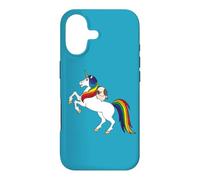 Carcasa para iPhone 17 Funny Kawaii Womens Girls Unicorn Rainbow Happy Pug Lover