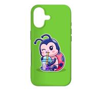 Carcasa para iPhone 17 Funny Kawaii Womens Kids Girls Boba Bubble Tea Ladybug Lover