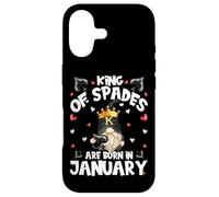 Carcasa para iPhone 17 Funny King of Spades Birthday GNOME Legend Born In January