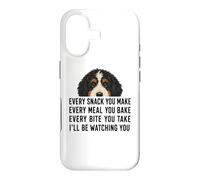 Carcasa para iPhone 17 Funny Mens Womens Every Snack Make Begging Bernedoodle Dog