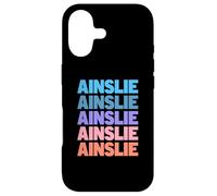 Carcasa para iPhone 17 Funny Modern Repeated Text Design First Name Ainslie