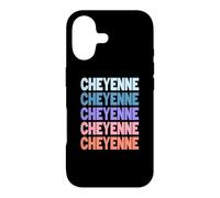 Carcasa para iPhone 17 Funny Modern Repeated Text Design First Name Cheyenne