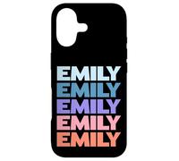 Carcasa para iPhone 17 Funny Modern Repeated Text Design First Name Emily