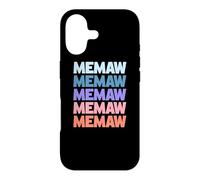 Carcasa para iPhone 17 Funny Modern Repeated Text Design Memaw Grandmother