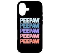 Carcasa para iPhone 17 Funny Modern Repeated Text Design Peepaw Grandpa Granddad