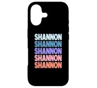 Carcasa para iPhone 17 Funny Modern Repeated Text Design Shannon