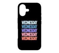 Carcasa para iPhone 17 Funny Modern Repeated Text Design Wednesday