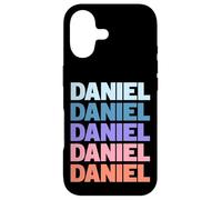 Carcasa para iPhone 17 Funny Modern Repetitive Text Design First Name Daniel