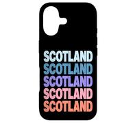 Carcasa para iPhone 17 Funny Modern Repetitive Text Design Scotland Edinburgh